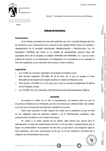 Informe de Secretaría - Ayuntamiento de Torrelodones
