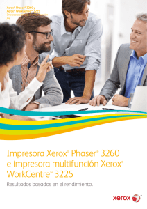 Folleto de Impresoras A4 Xerox Phaser 3260 y WorkCentre 3225