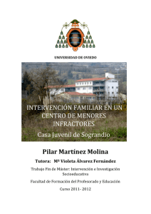 Pilar Martínez Molina INTERVENCIÓN FAMILIAR EN UN CENTRO