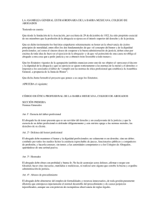 C&oacute;digo de &Eacute;tica Profesional - Barra Mexicana de Abogados