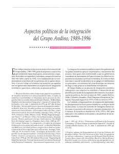 Aspectos políticos de la integración del Grupo Andino, 1989-1996