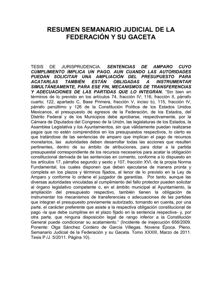 Jurisprudencia Semanario Judicial De La Federación