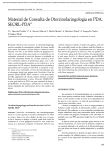 Material de Consulta de Otorrinolaringología en PDA