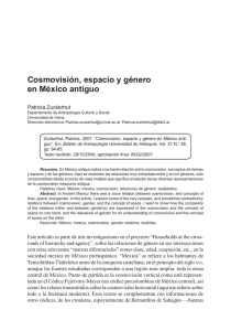 Cosmovisión, espacio y género en México antiguo