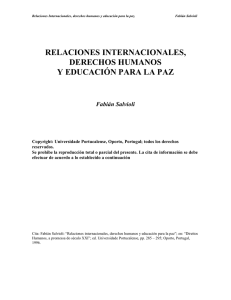 relaciones internacionales, derechos humanos y educación para la