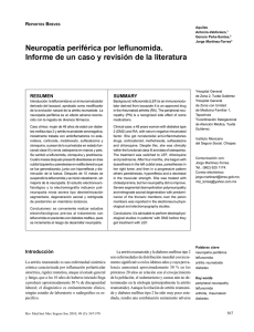 Neuropatía periférica por leflunomida. Informe de