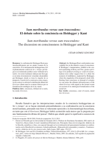 Sum moribundus versus sum trascendens: El debate sobre la