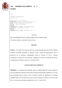 auto juzgado contencioso inadmision alegaciones - SPL-CLM