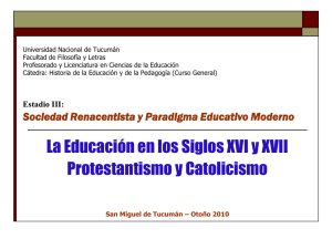 la educación en los siglos XVI y XVII protestantismo y