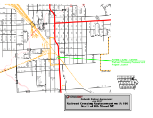 North of 6th Street SE Railroad Crossing Replacement on IA 150