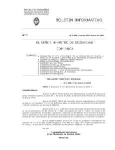 N° 7 - Ministerio de Seguridad Provincia de Buenos Aires
