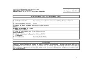 1 I. - publicación del dictamen en Gaceta