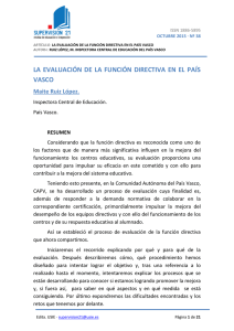 la evaluación de la función directiva en el país vasco