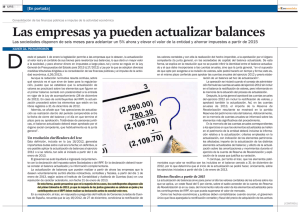 Las empresas ya pueden actualizar balances