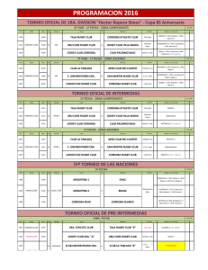 programacion 18 al 21 Agosto 2016