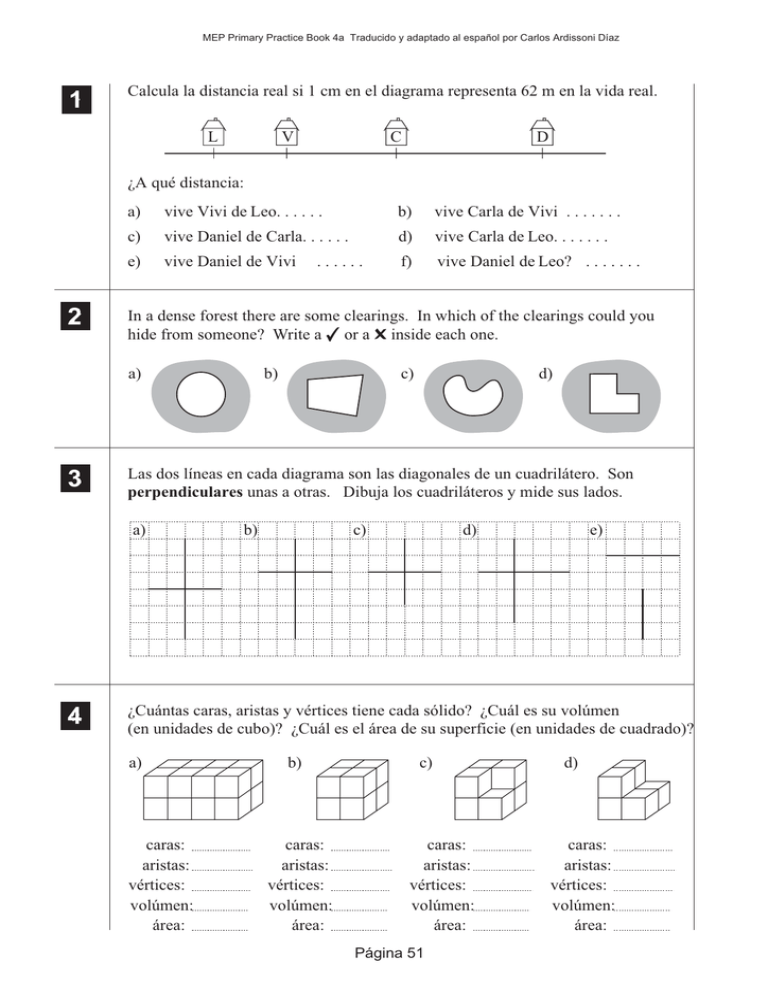 L V C D Calcula La Distancia Real Si 1 Cm En El Diagrama Representa