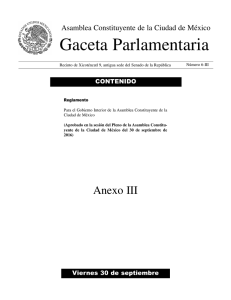 Anexo III - Gaceta Parlamentaria, Cámara de Diputados