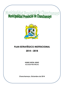 plan estratégico institucional 2014 – 2018