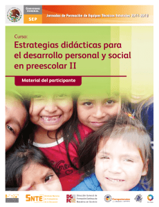 Estrategias didácticas para el desarrollo personal y social en