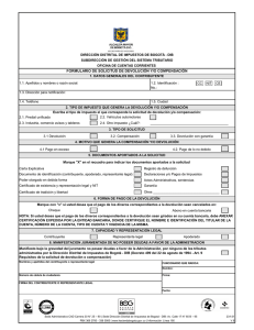 formulario de solicitud de devolución y/o compensación
