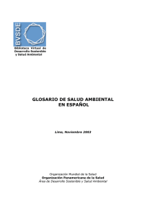 glosario de salud ambiental en español