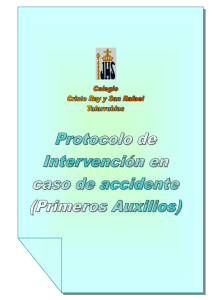 Protocolo de Actuación en Primeros Auxilios Colegio “Cristo Rey y