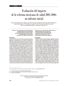 Evaluación del impacto de la reforma mexicana de salud 2001
