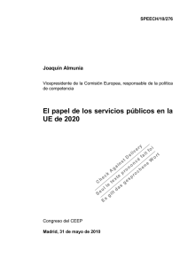 El papel de los servicios públicos en la UE de 2020