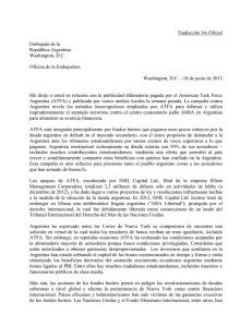Traducción No Oficial Embajada de la República Argentina