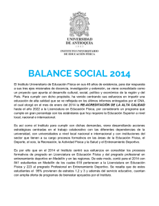 Balance Social 2014 - Universidad de Antioquia