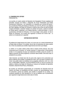 Iniciativa No.145_REGULARIZAR TENENCIA DE LA TIERRA