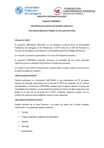 Convocatoria - Universidad Politécnica de Cartagena