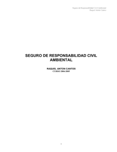 SEGURO DE RESPONSABILIDAD CIVIL AMBIENTAL