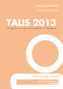 TALIS 2013 - Ministerio de Educación, Cultura y Deporte