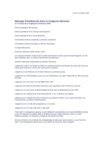 Mensaje Presidencial del 21 de Mayo de 2004