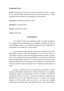 Resolución del contrato suscrito entre el Ayuntamiento de Miño y la
