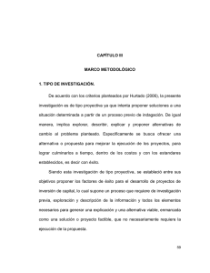 CAPÍTULO III MARCO METODOLÓGICO 1. TIPO DE