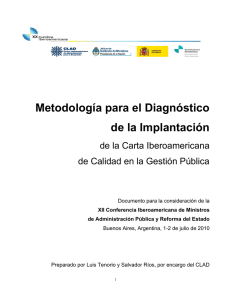 Metodología para el diagnóstico de la calidad en la gestión pública