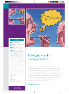 Patología vocal en el campo laboral