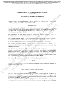 acuerdo archivo general de la nación n° 7 reglamento