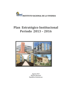 Plan Estratégico 2013-2016 - Instituto Nacional de la Vivienda