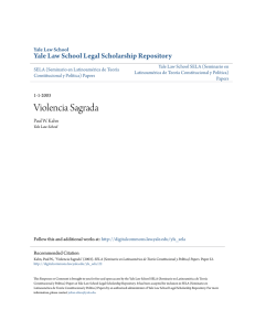 Violencia Sagrada - Yale Law School Legal Scholarship Repository