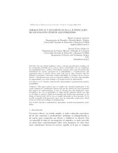 NORMAS ÉTICAS Y ESTADÍSTICAS EN LA JUSTIFICACIÓN DE