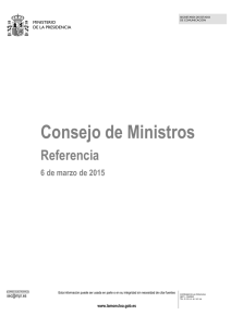 Referencia Consejo de Ministros - Dirección General de Industria y