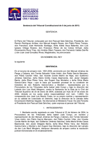 Sentencia del Tribunal Constitucional de 5 de junio de 2013.