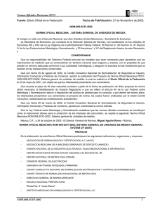 Normas Oficiales Mexicanas SCFI NOM-008-SCFI