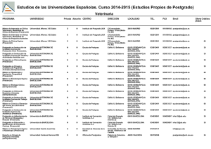 Oferta de Estudios de las Universidades Españolas