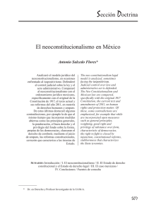 Sección Doctrina El neoconstitucionalismo en México