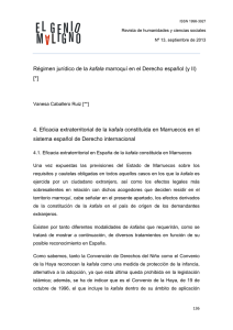 Régimen jurídico de la kafala marroquí en el Derecho español (y II