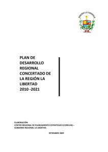plan de desarrollo regional concertado de la región la libertad 2010